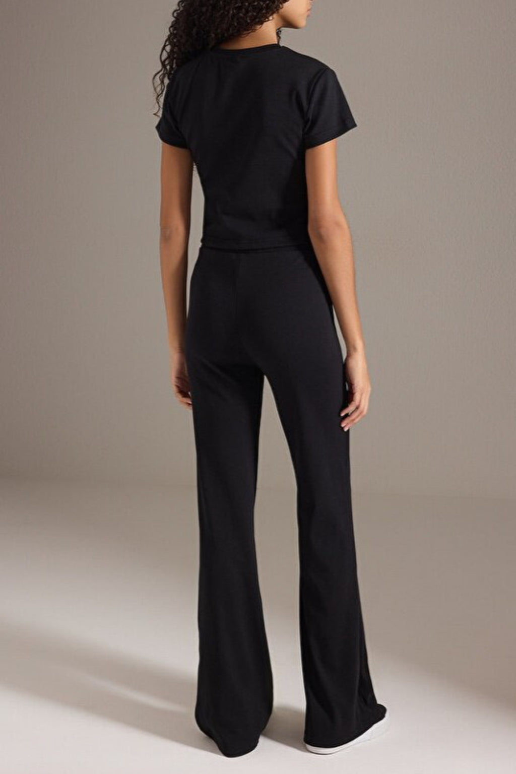 2-Piece Fitted Stretch Woven Top & Pants Set