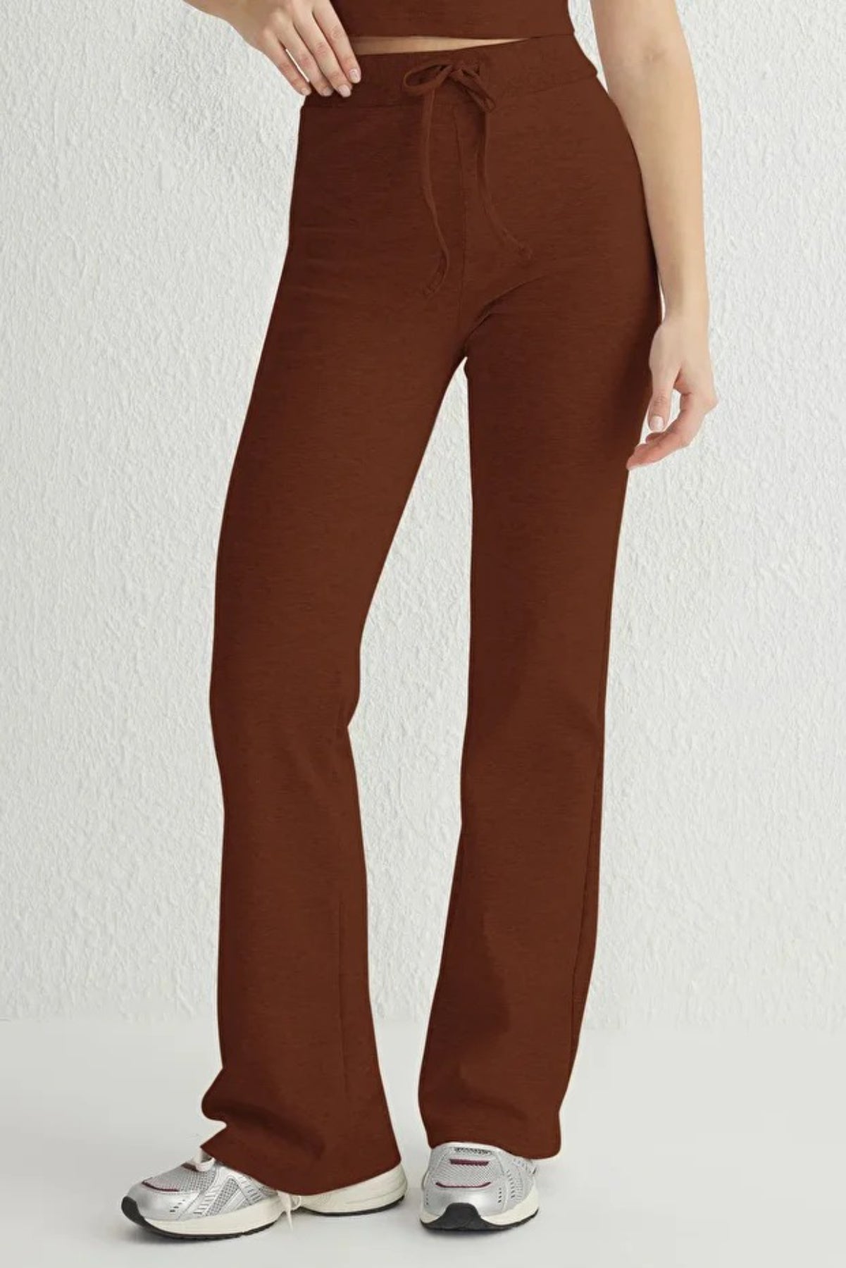 2-Piece Fitted Stretch Woven Top & Pants Set