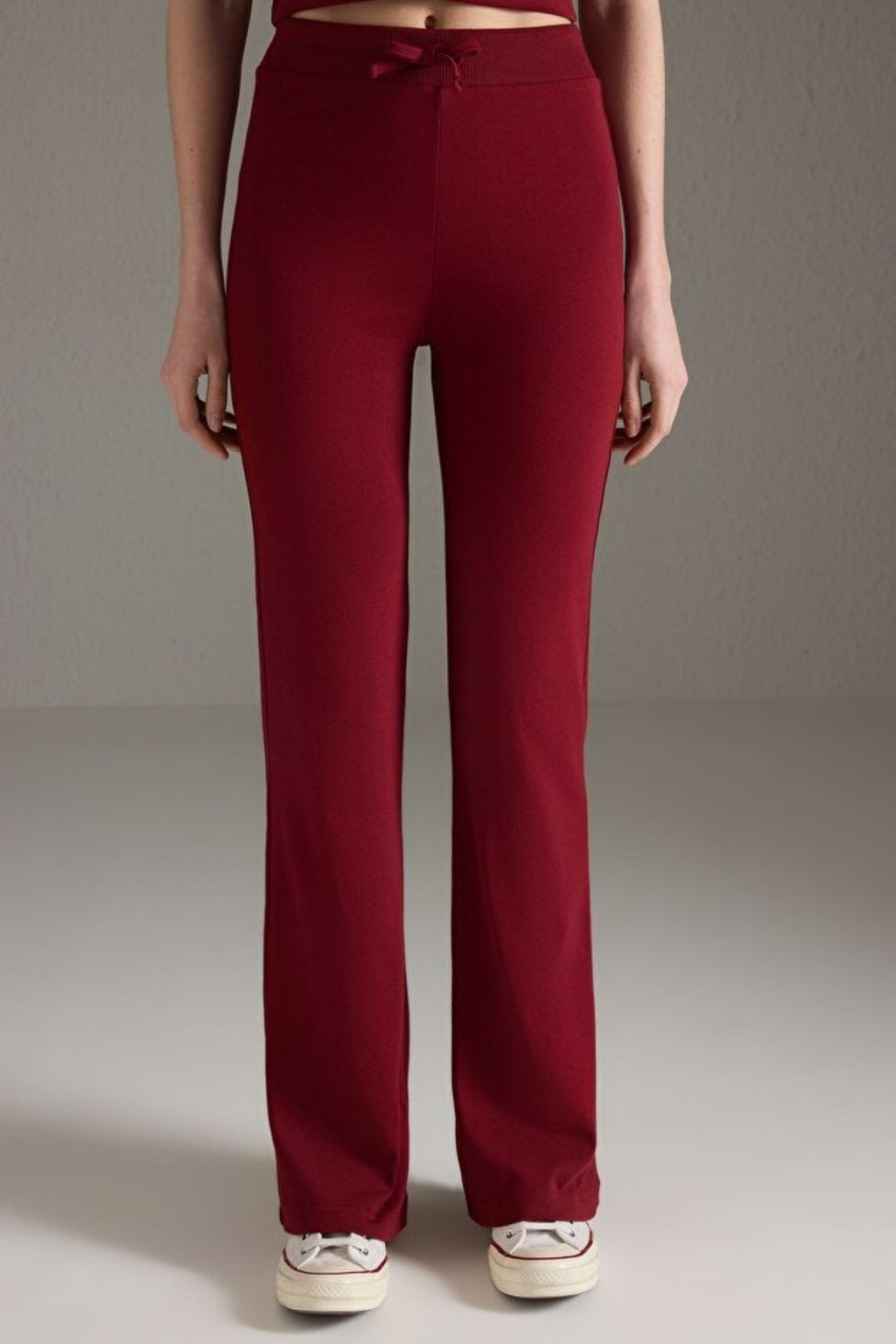 2-Piece Fitted Stretch Woven Top & Pants Set