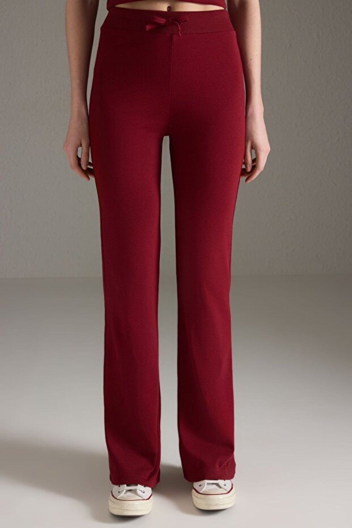 2-Piece Fitted Stretch Woven Top & Pants Set