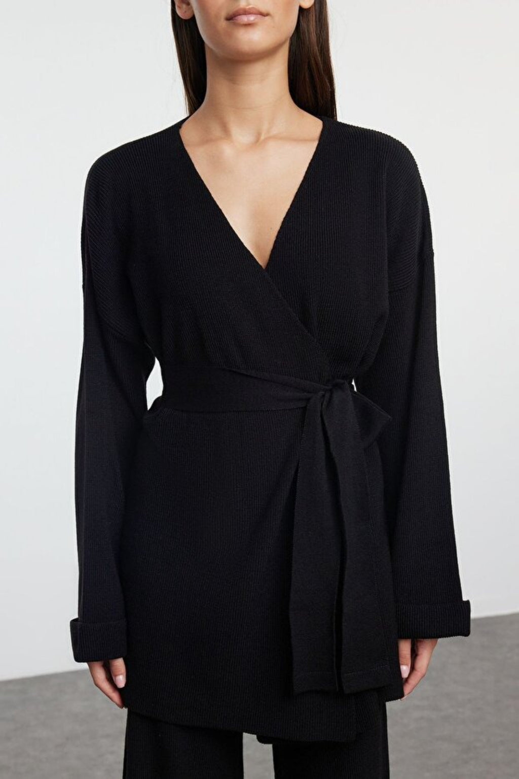 2-Piece Zip-Up Knit Top & Pants Set