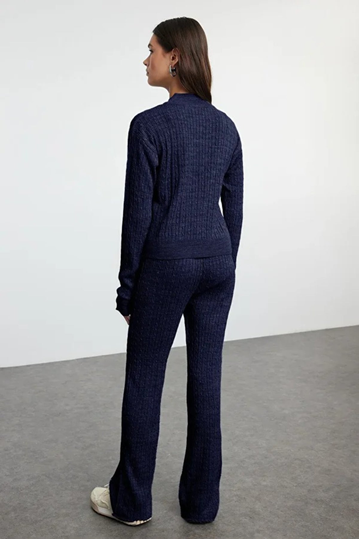 2-Piece Zip-Up Knit Top & Pants Set