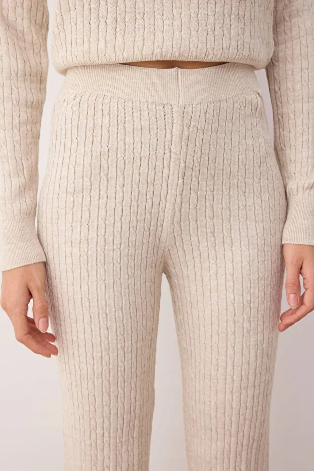 2-Piece Zip-Up Knit Top & Pants Set