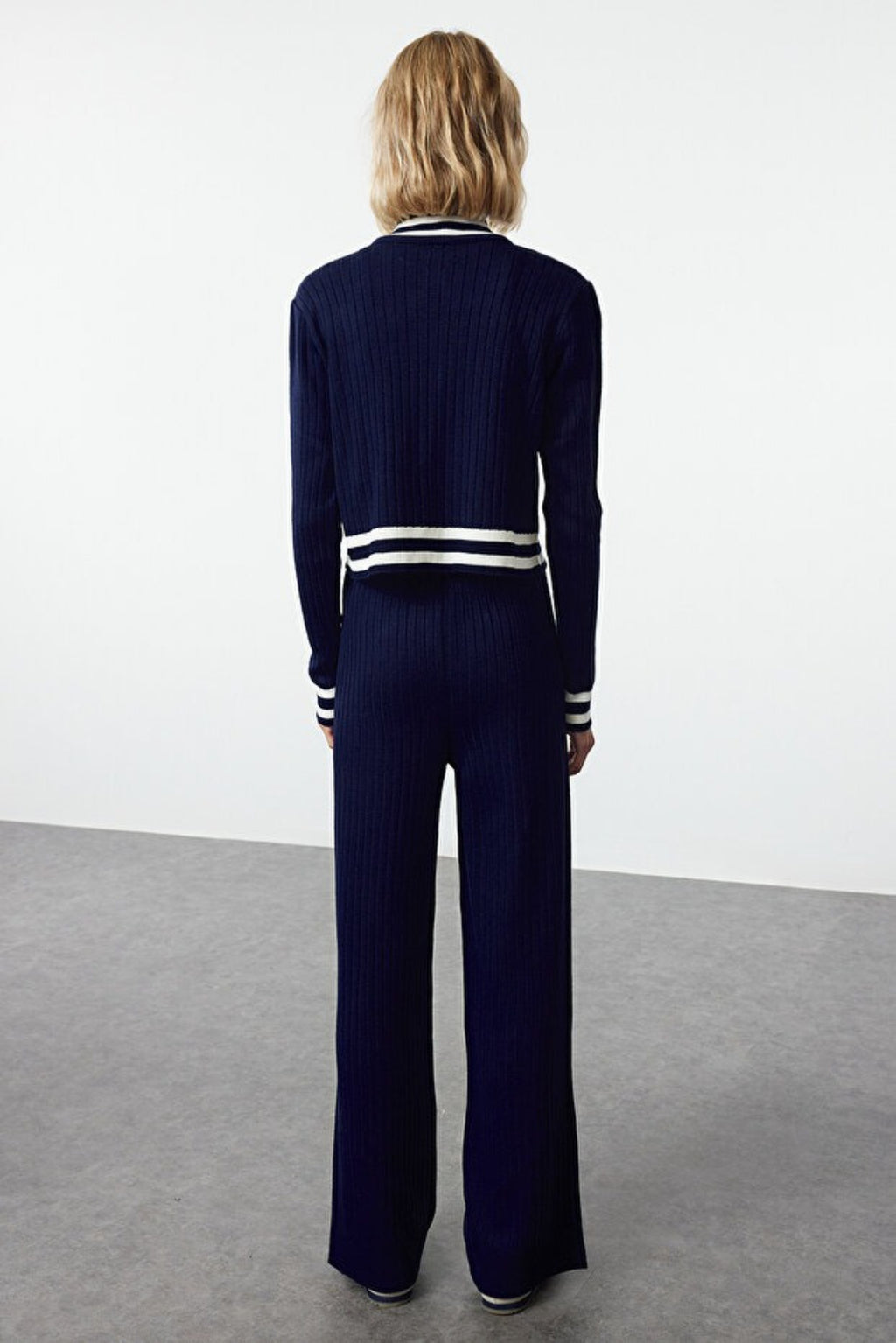 2-Piece Zip-Up Knit Top & Pants Set