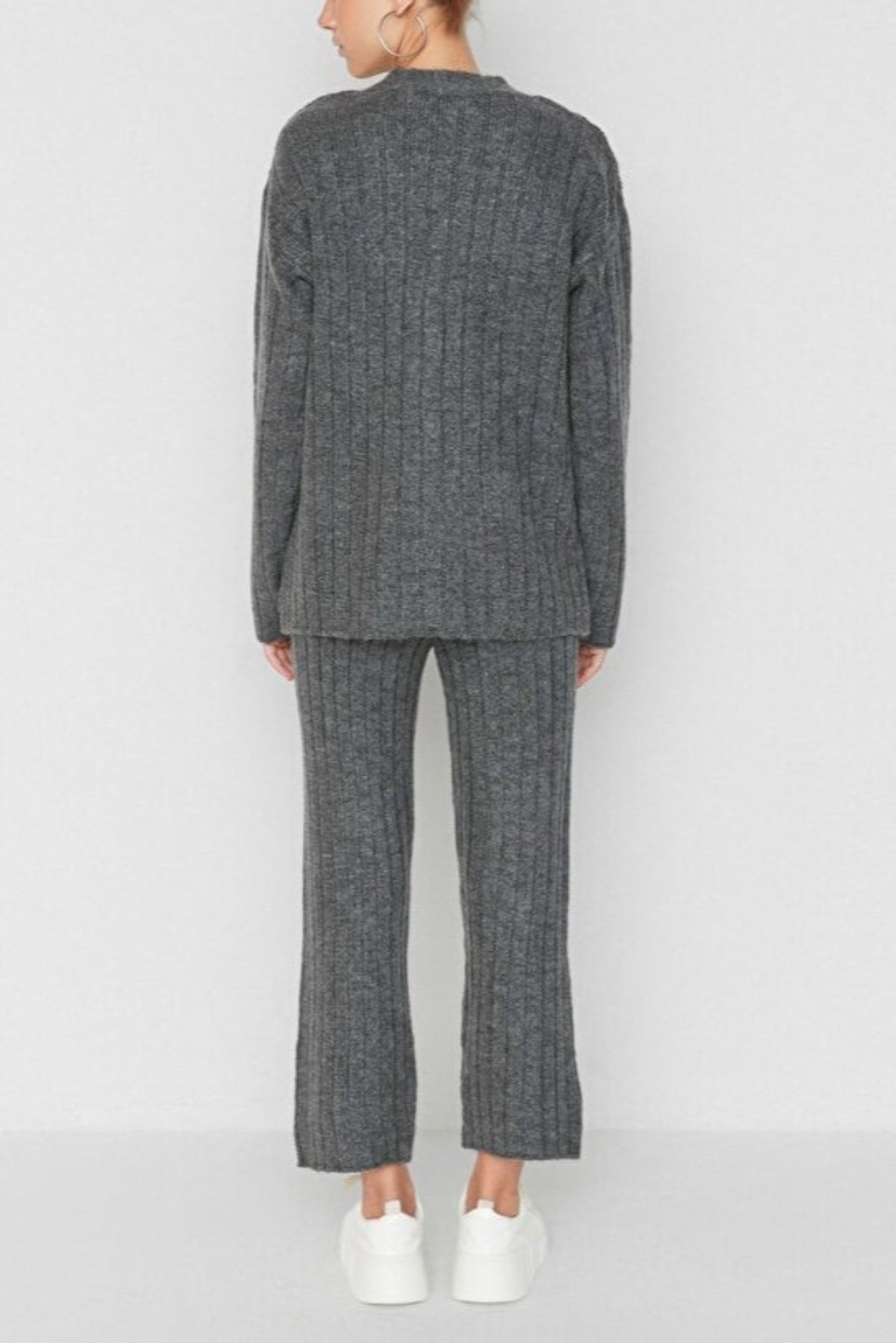 2-Piece Loose Fit Soft Texture Knit Top & Pants Set