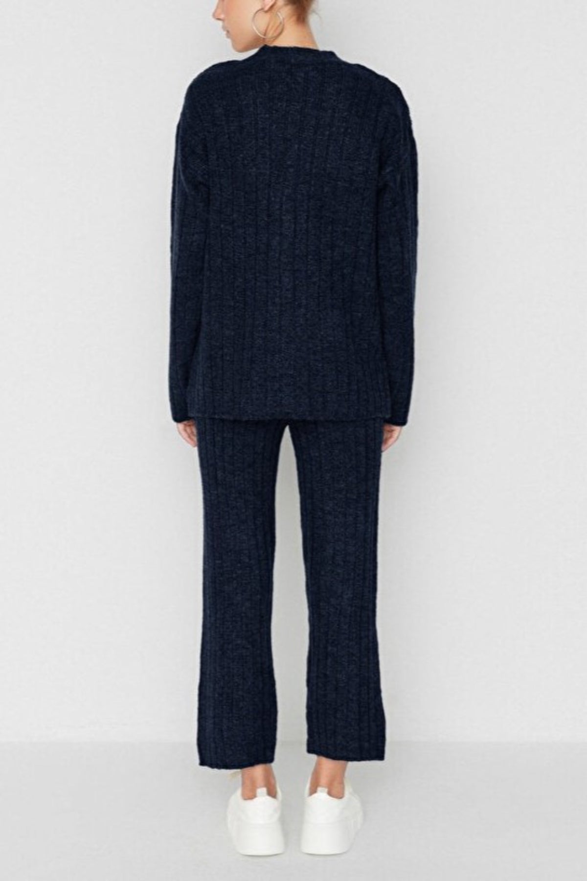 2-Piece Loose Fit Soft Texture Knit Top & Pants Set