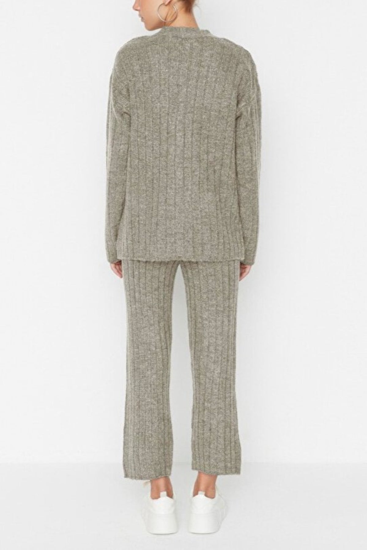 2-Piece Loose Fit Soft Texture Knit Top & Pants Set