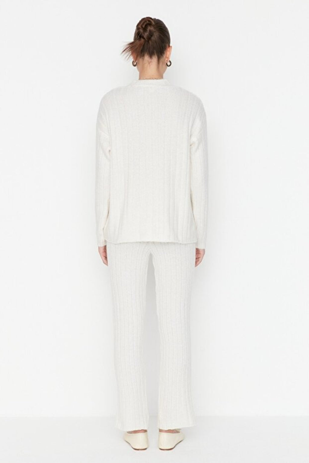 2-Piece Loose Fit Soft Texture Knit Top & Pants Set