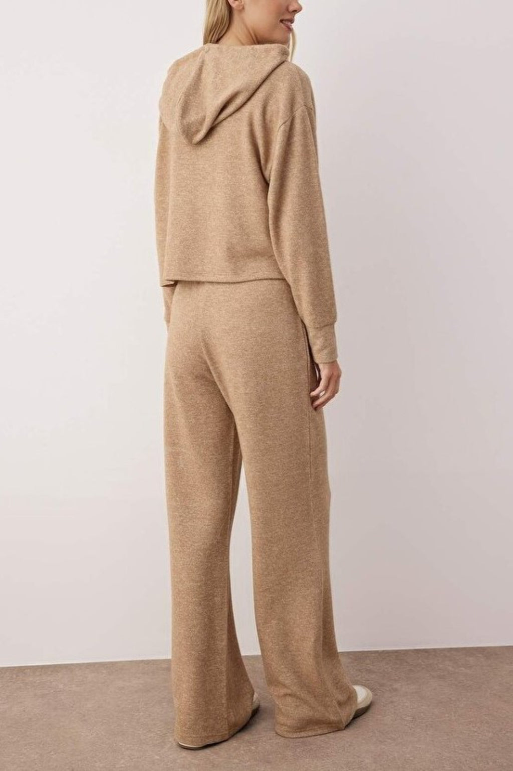 2-Piece Soft Knit Zip-Up Top & Pants Set