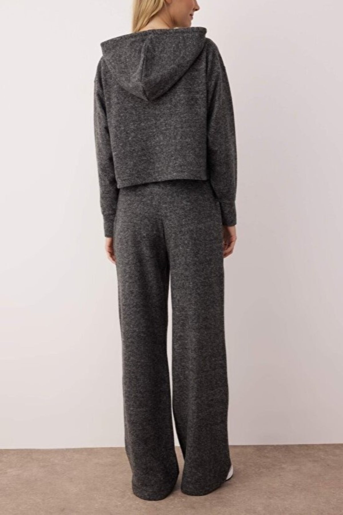 2-Piece Soft Knit Zip-Up Top & Pants Set