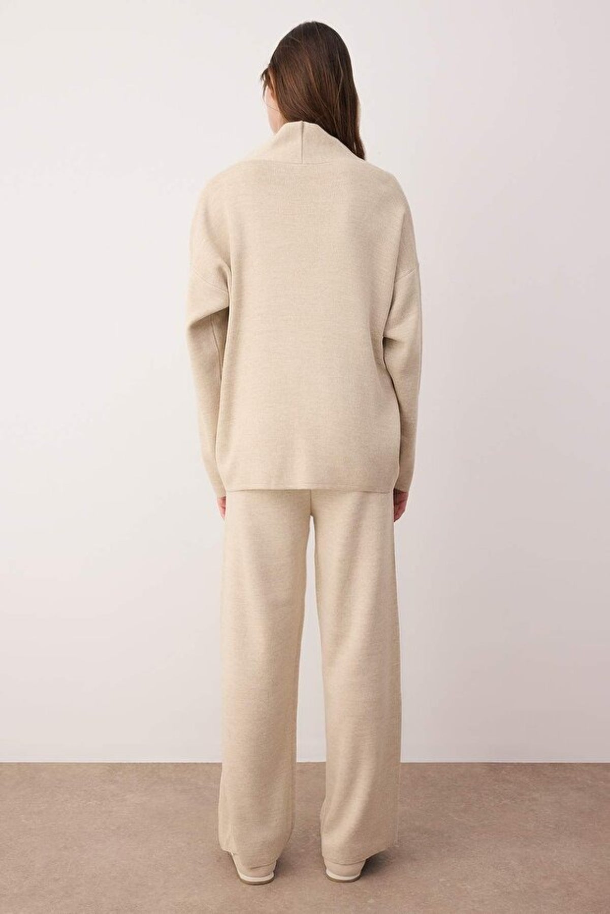 3-Piece Knit Cardigan, Top & Pants Set with Accessory Detail