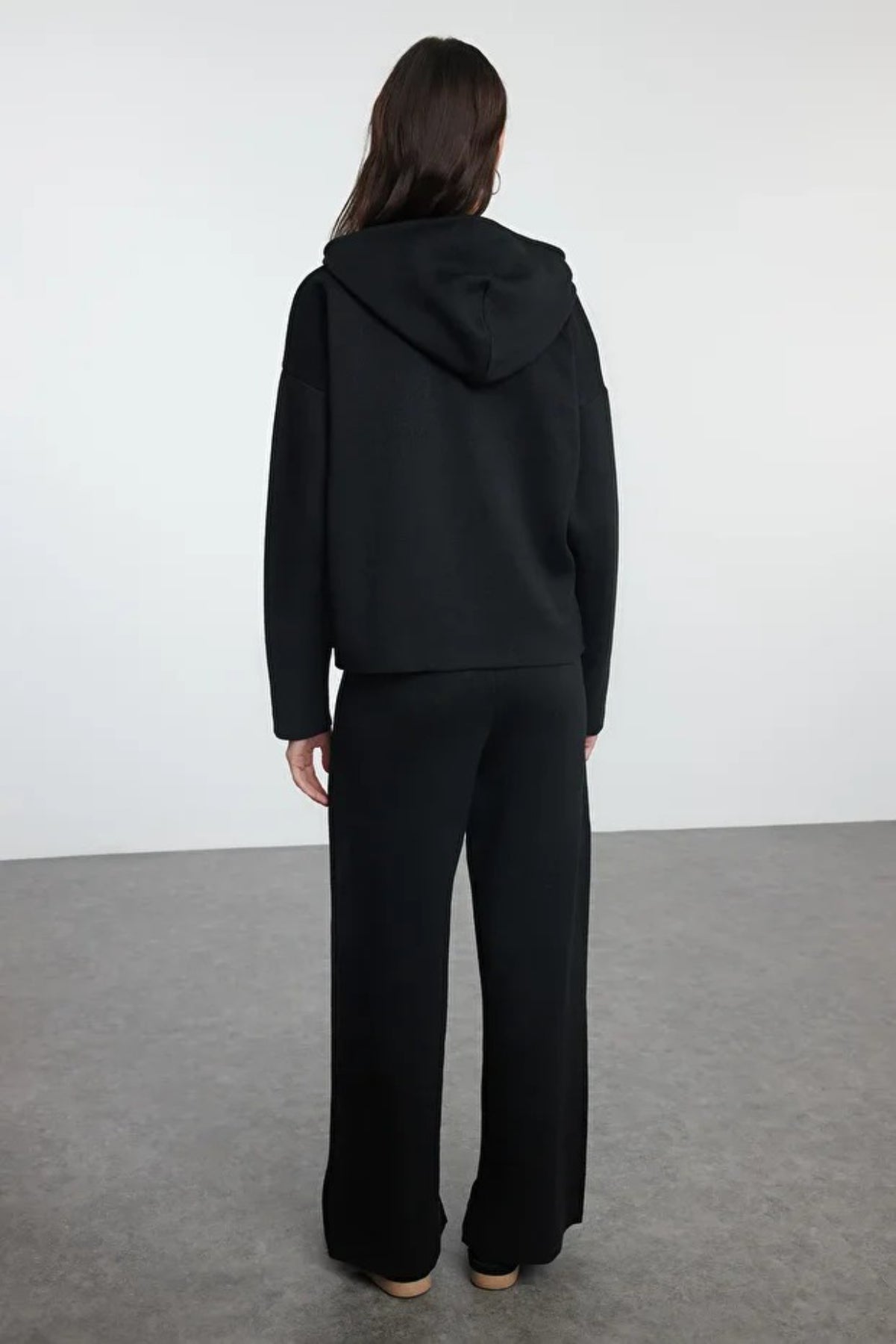 2-Piece Hooded Knit Top & Pants Set