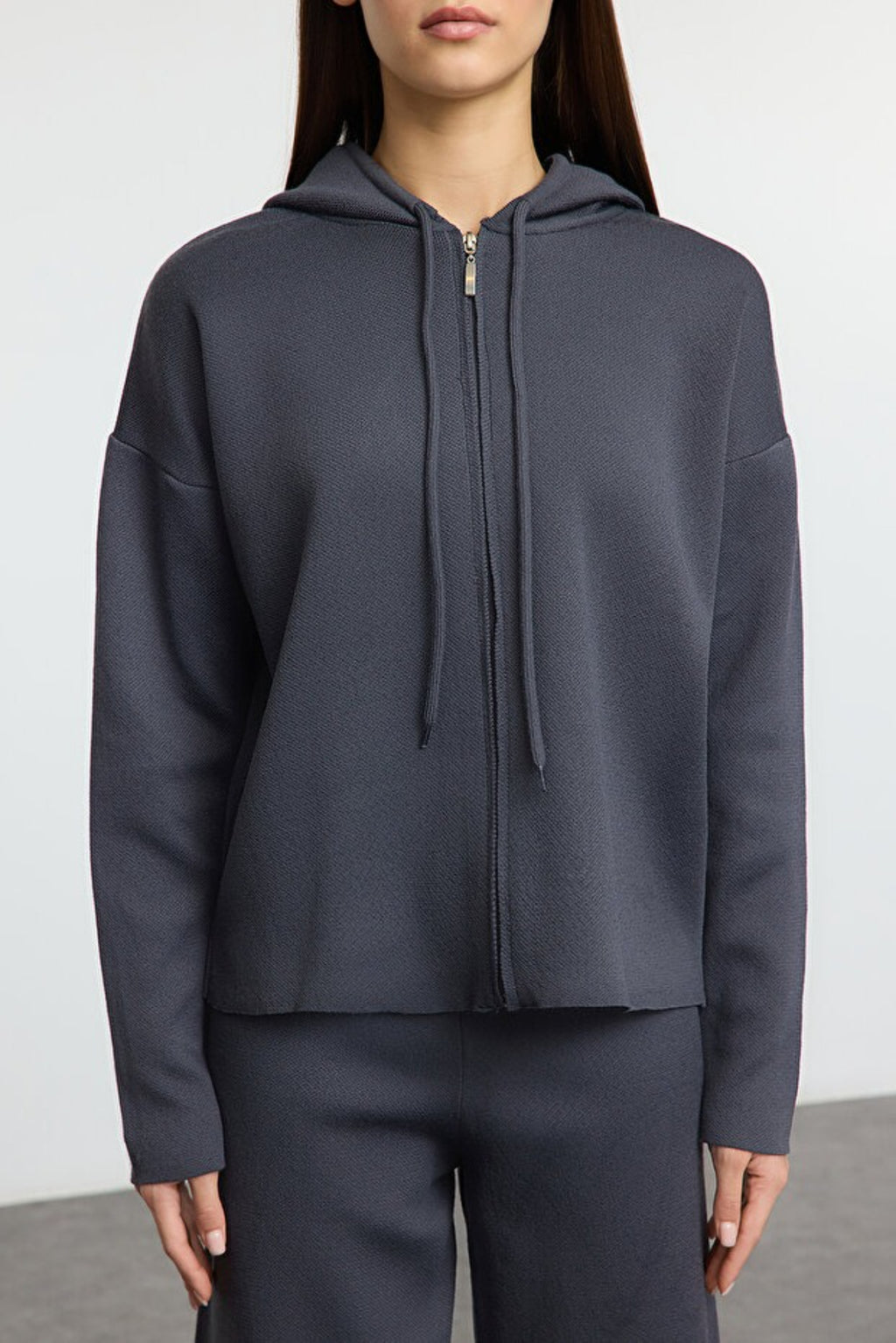 2-Piece Hooded Knit Top & Pants Set