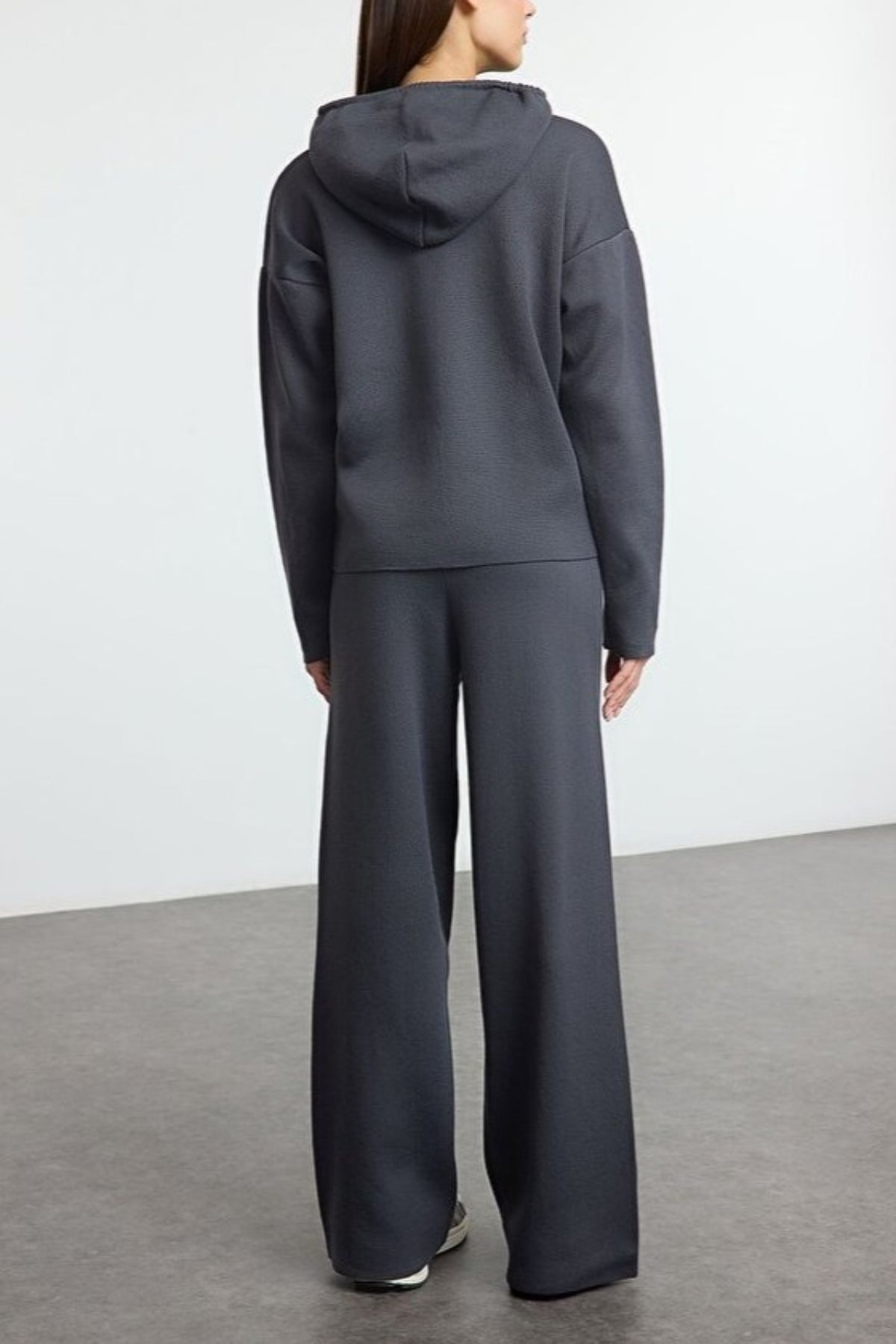 2-Piece Hooded Knit Top & Pants Set