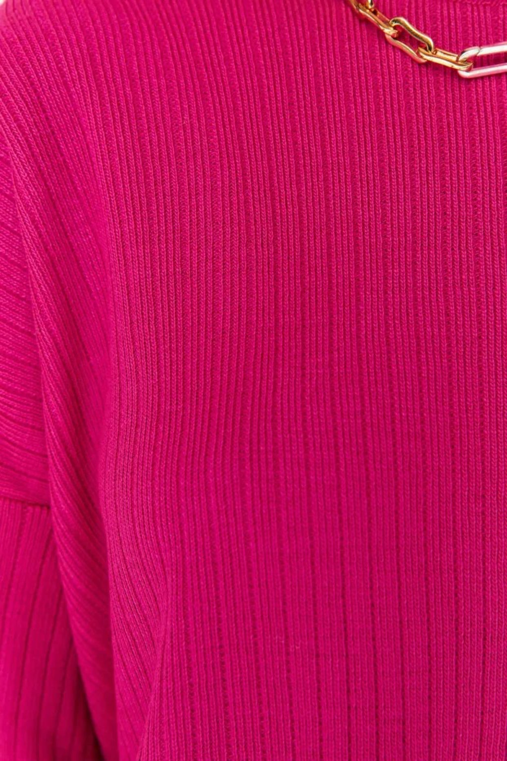 2-Piece Loose Fit Basic Ribbed Knit Top & Pants Set