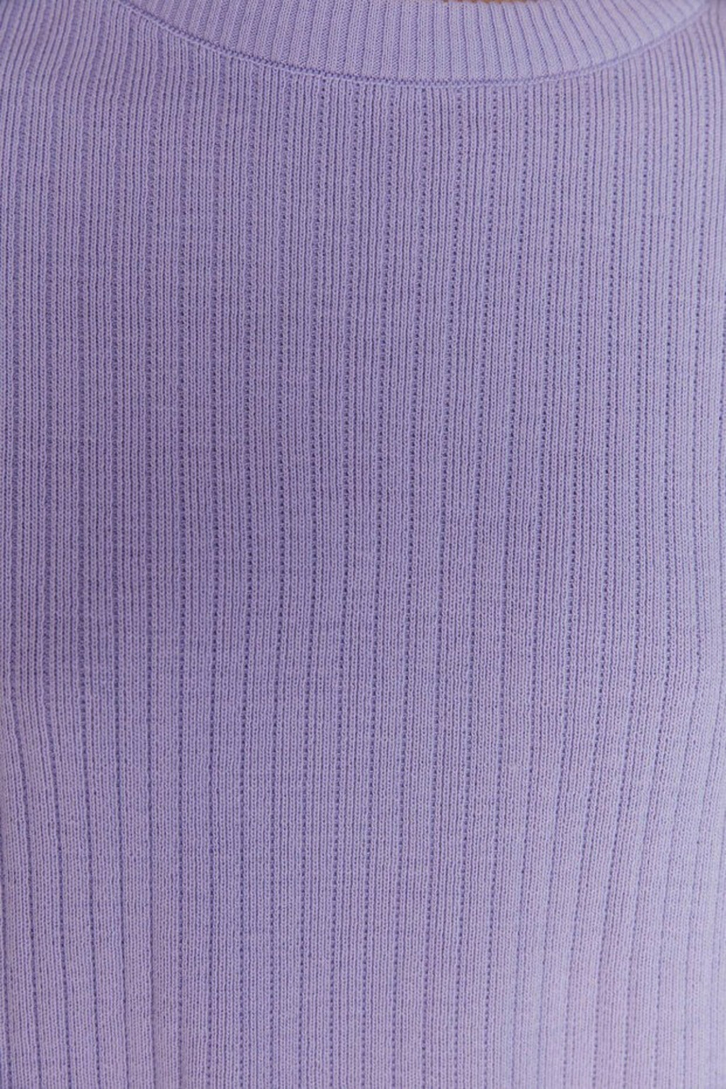 2-Piece Loose Fit Basic Ribbed Knit Top & Pants Set