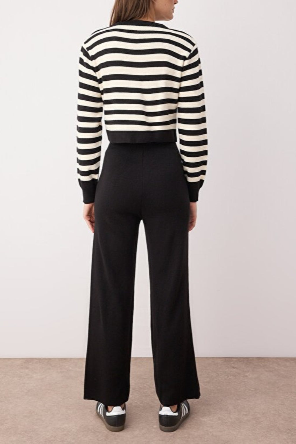 2-Piece Crop Knit Top & Pants Set