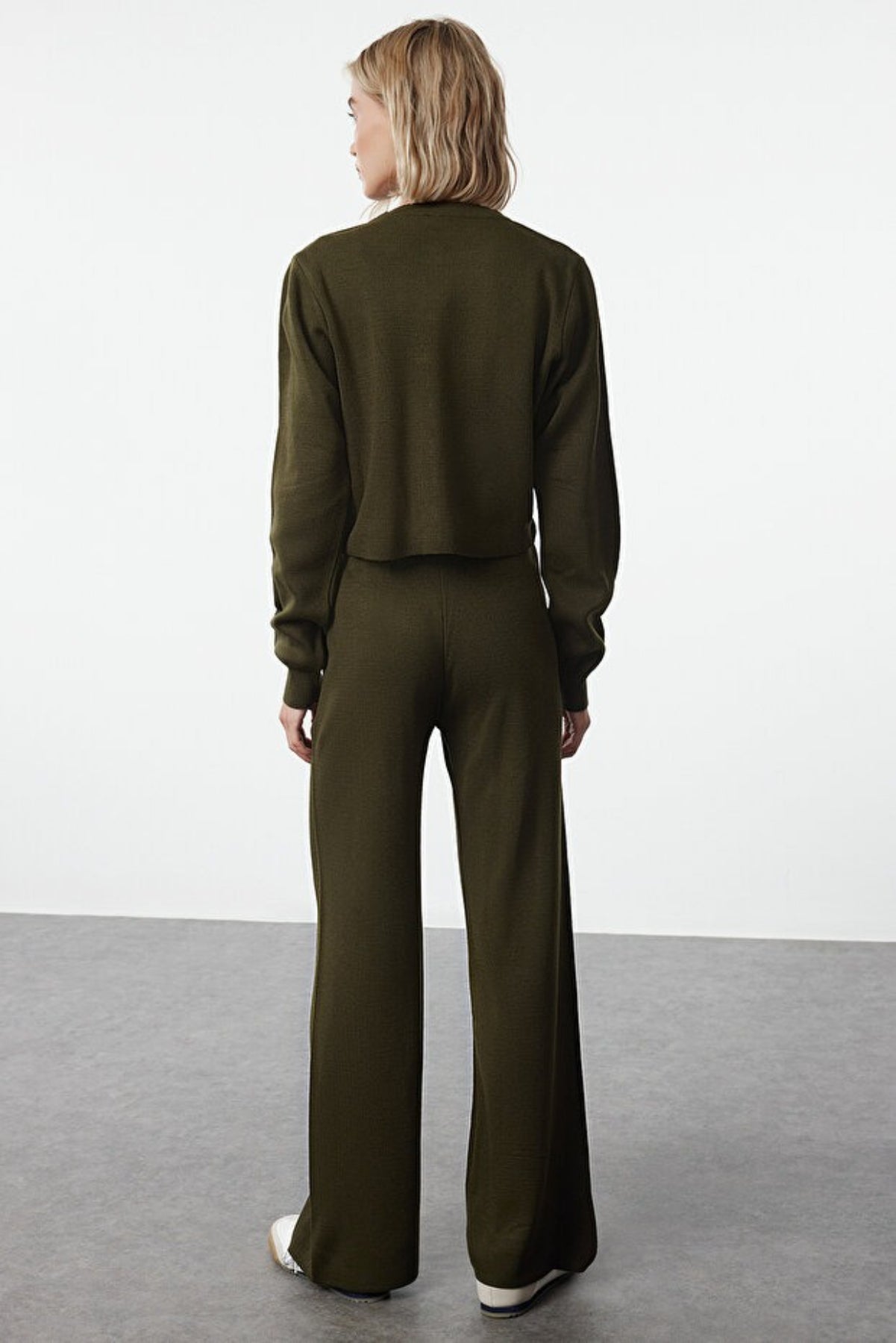 2-Piece Crop Knit Top & Pants Set