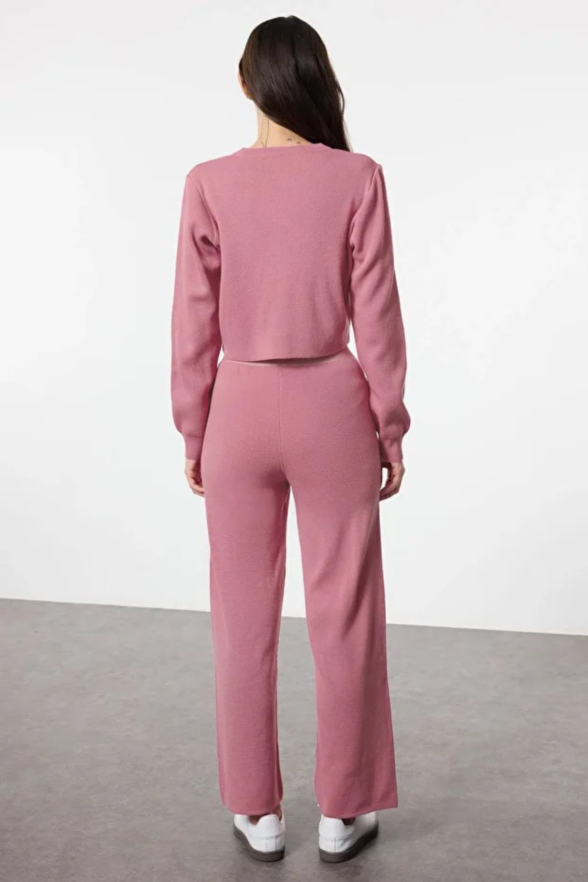 2-Piece Crop Knit Top & Pants Set