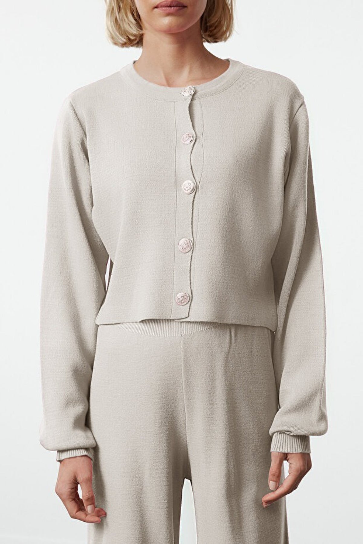 2-Piece Crop Knit Top & Pants Set