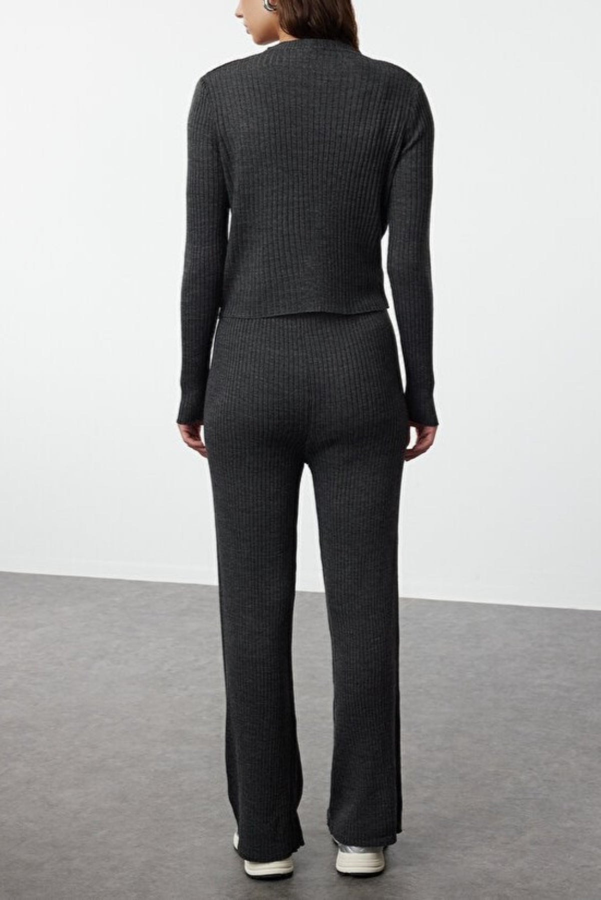 3-Piece Knit Cardigan, Top & Pants Set