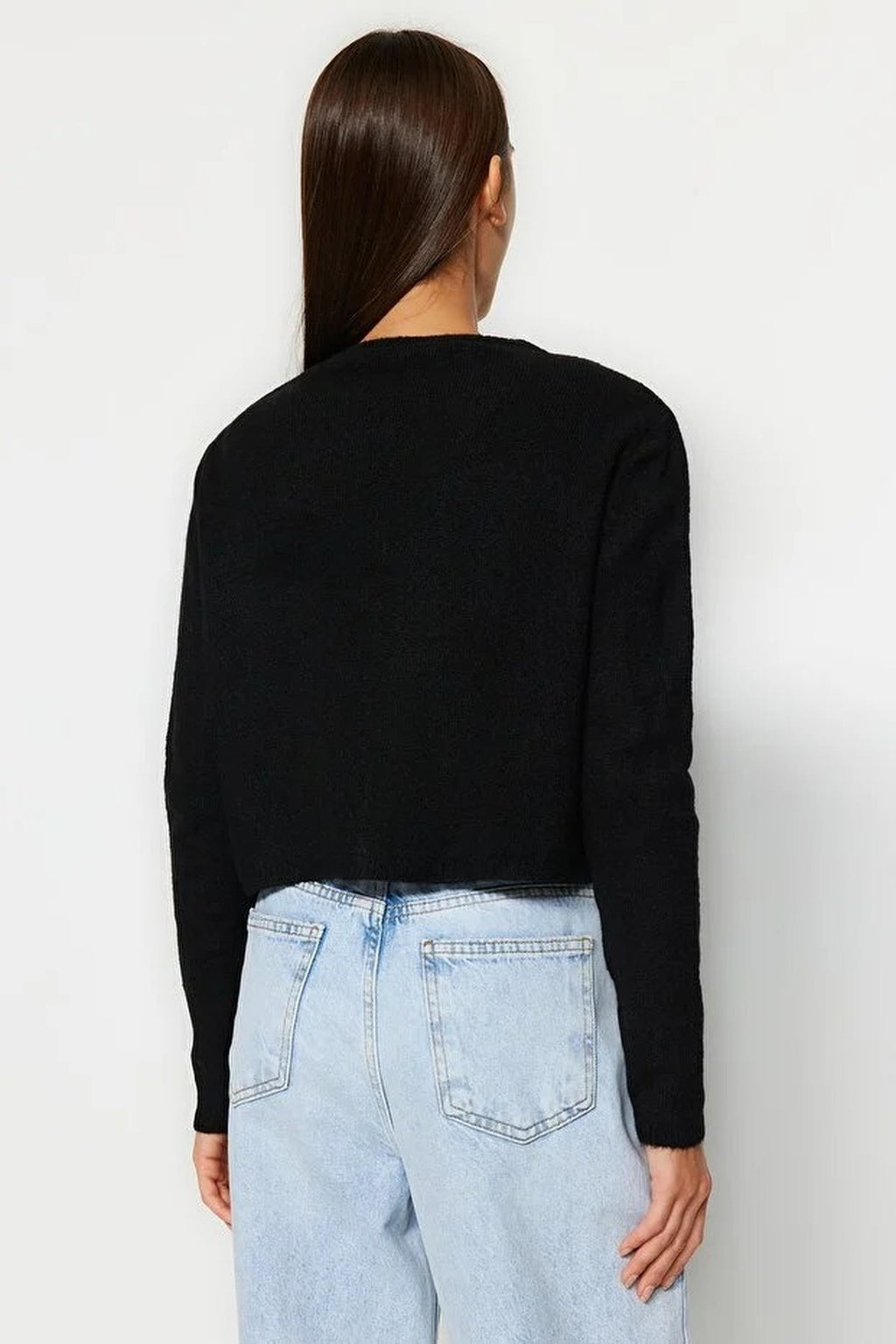 2-Piece Crop Soft-Textured Knit Blouse-Cardigan Set