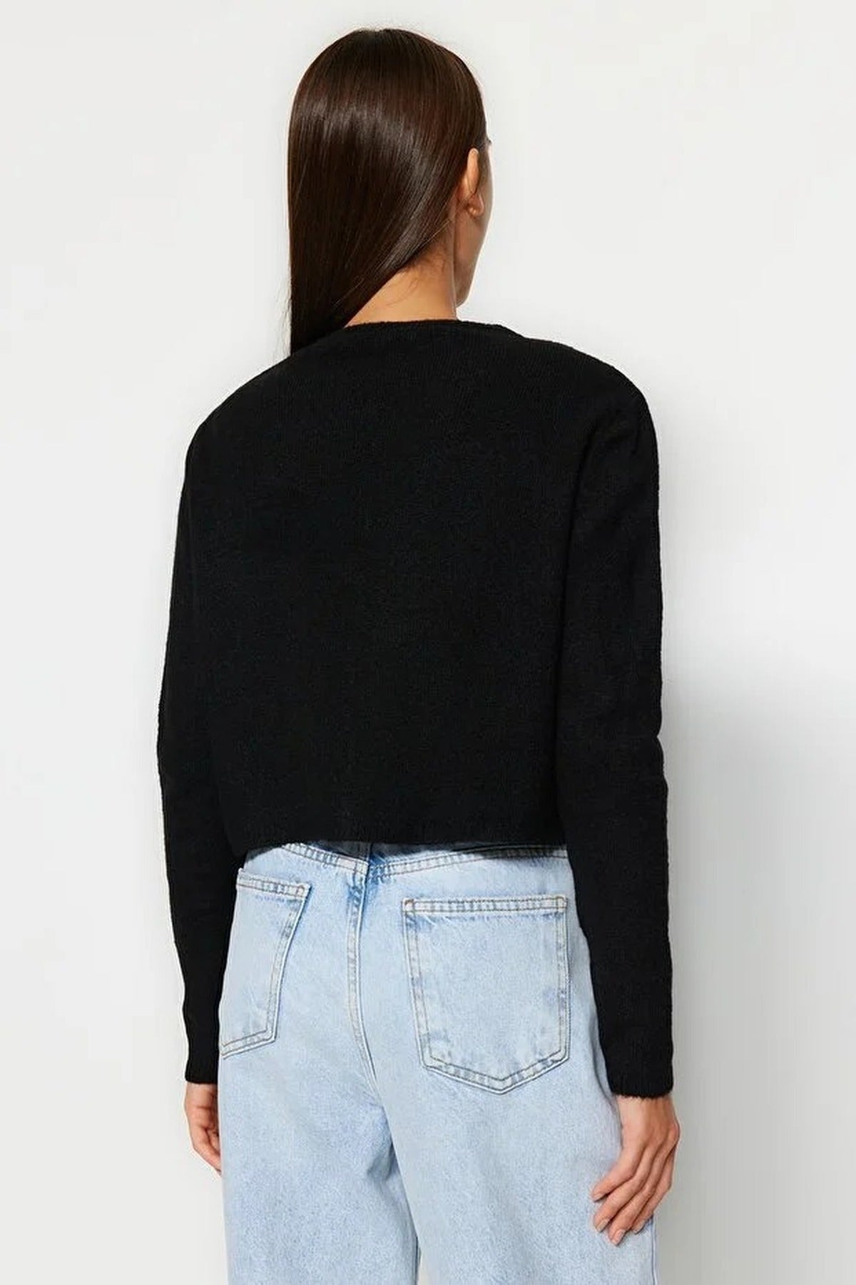 2-Piece Crop Soft-Textured Knit Blouse-Cardigan Set