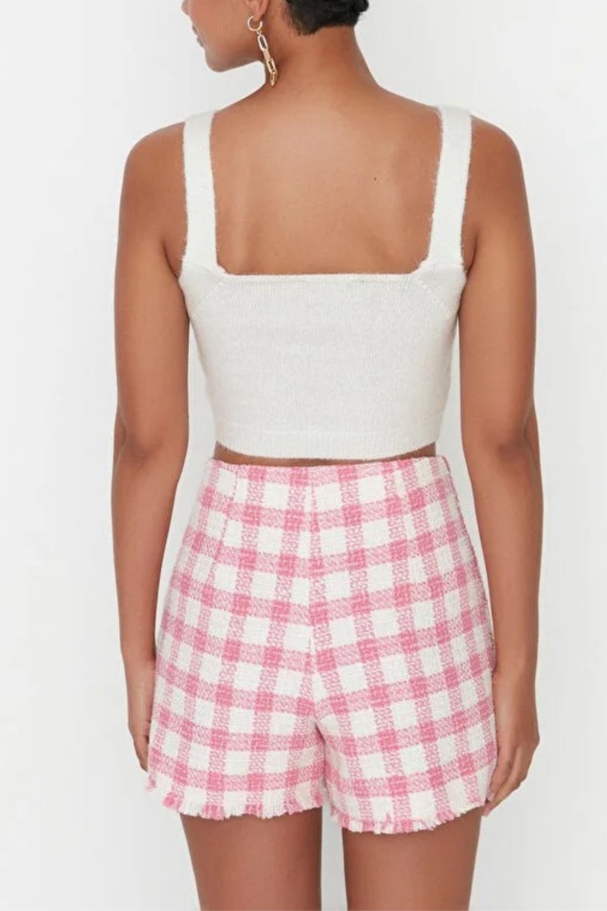 2-Piece Crop Soft-Textured Knit Blouse-Cardigan Set