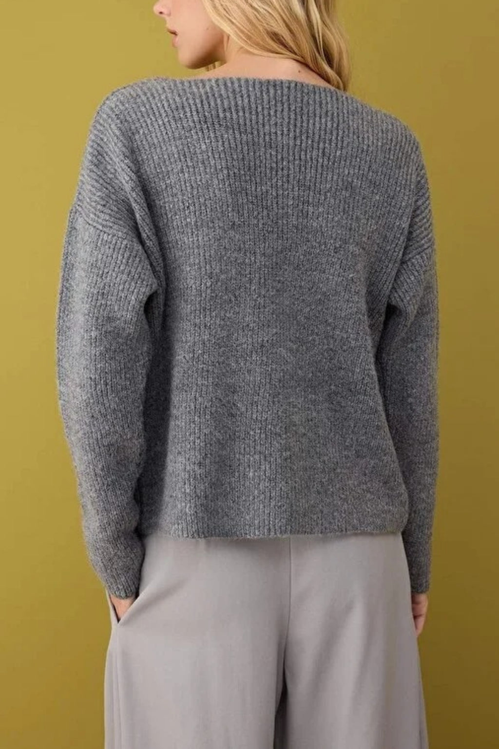 2-Piece Knit Soft-Textured Blouse-Cardigan Set