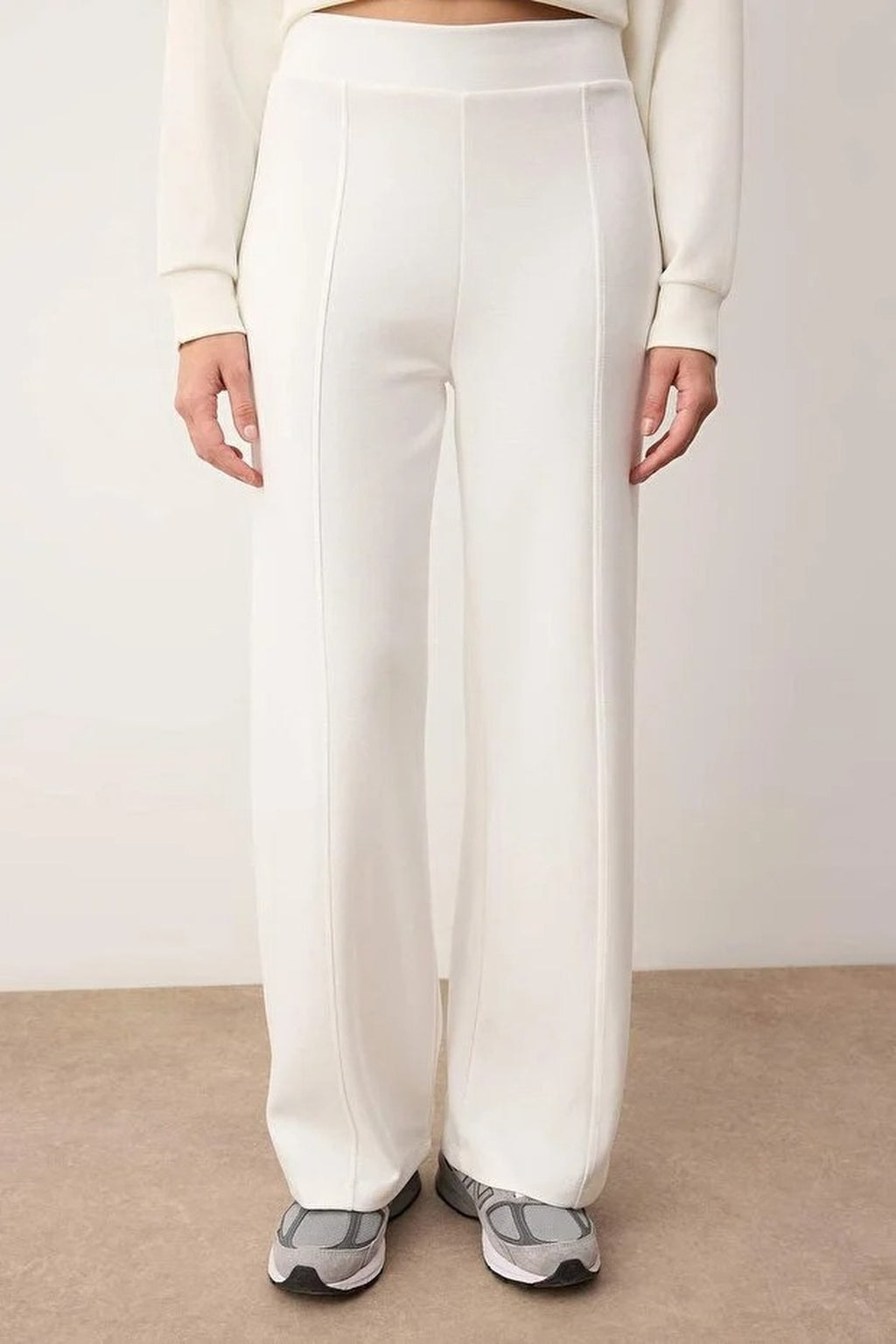 2-Piece Soft Fabric Knit Top and Bottom Set