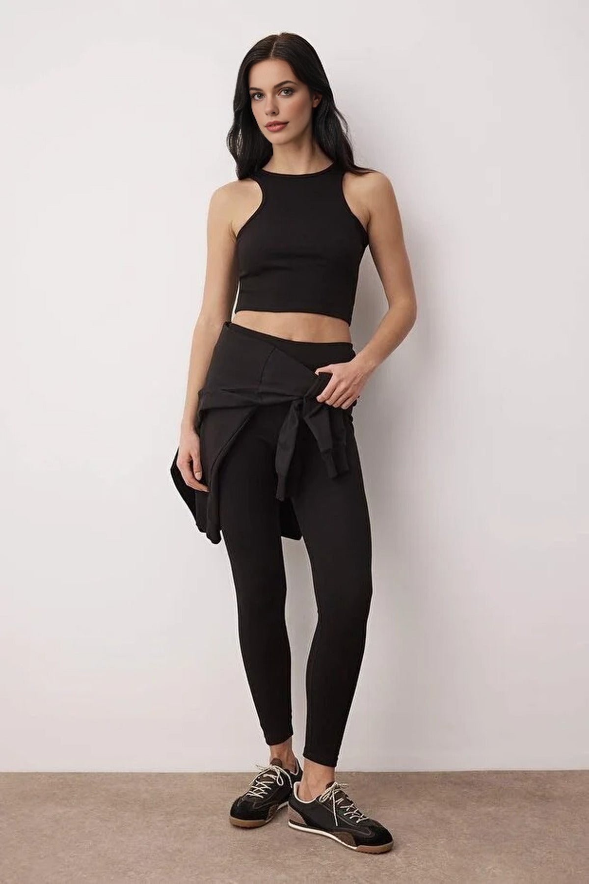 3-Piece Hooded Knitted Leggings Top and Bottom Set