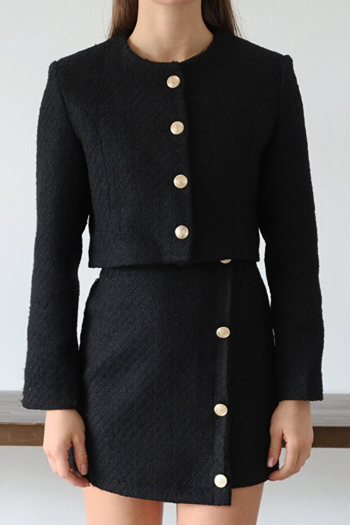 2-Piece Woven Jacket-Skirt Set