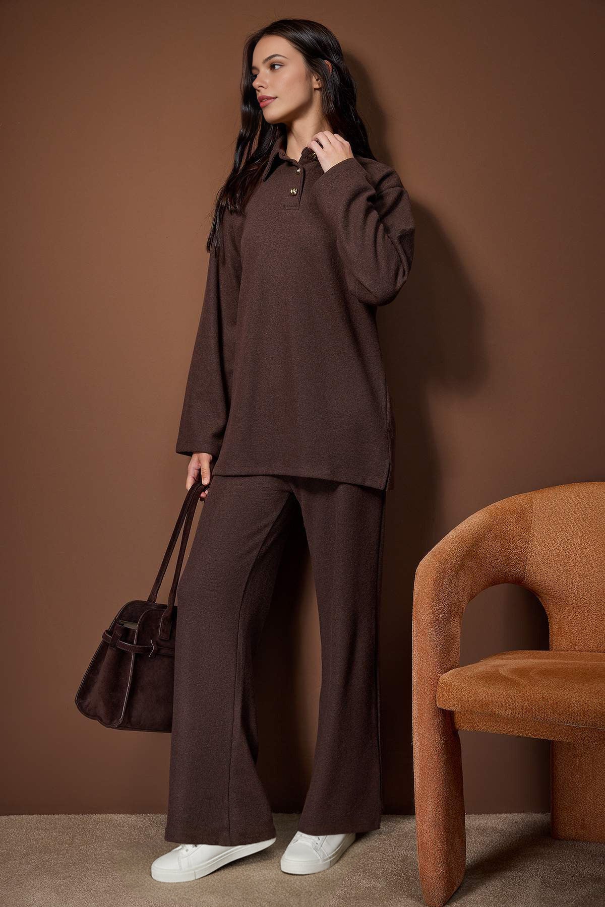 2-Piece Soft Knit Top and Bottom Set