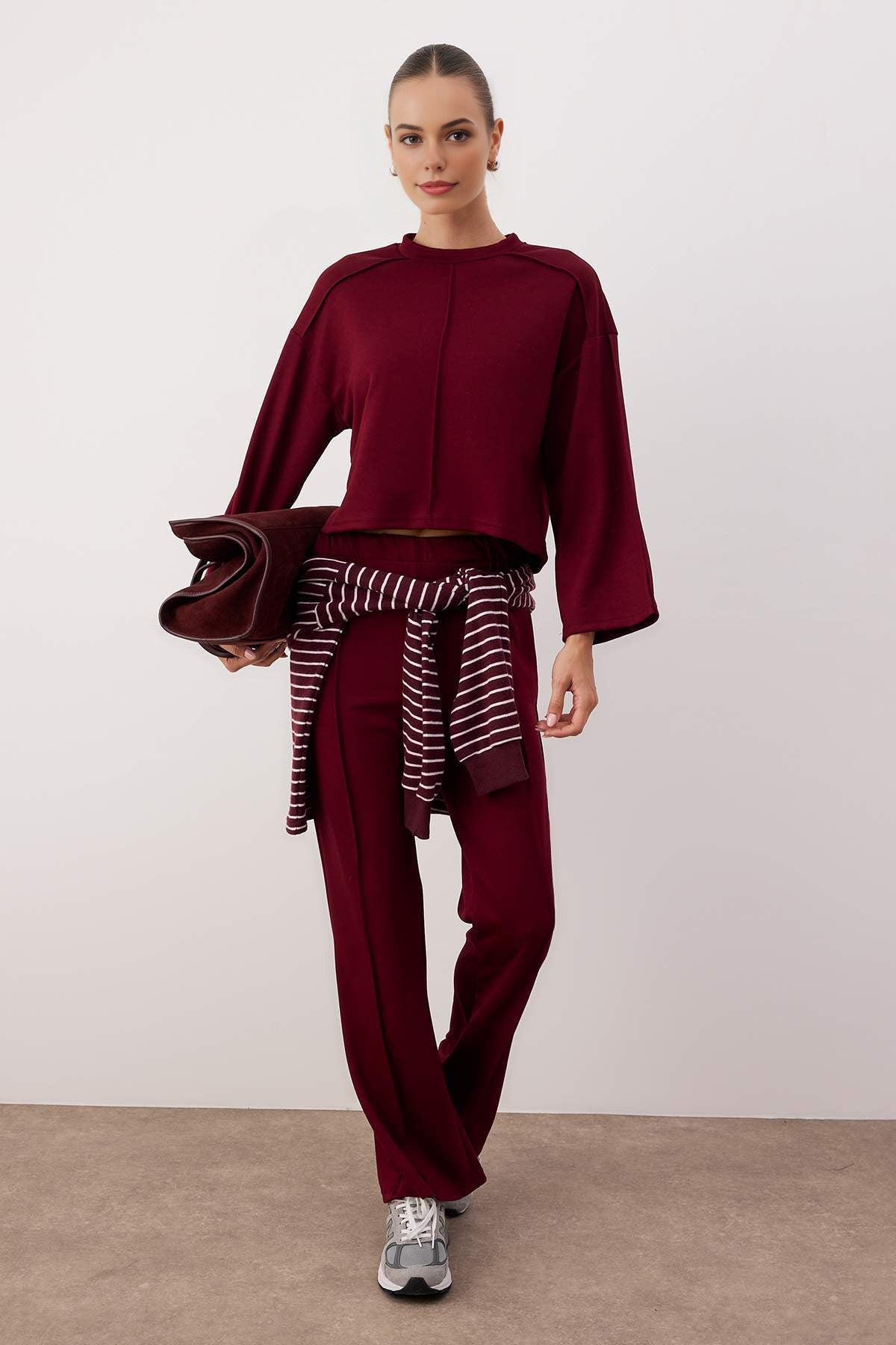 2-Piece Flare Leg Knitted Top and Bottom Set