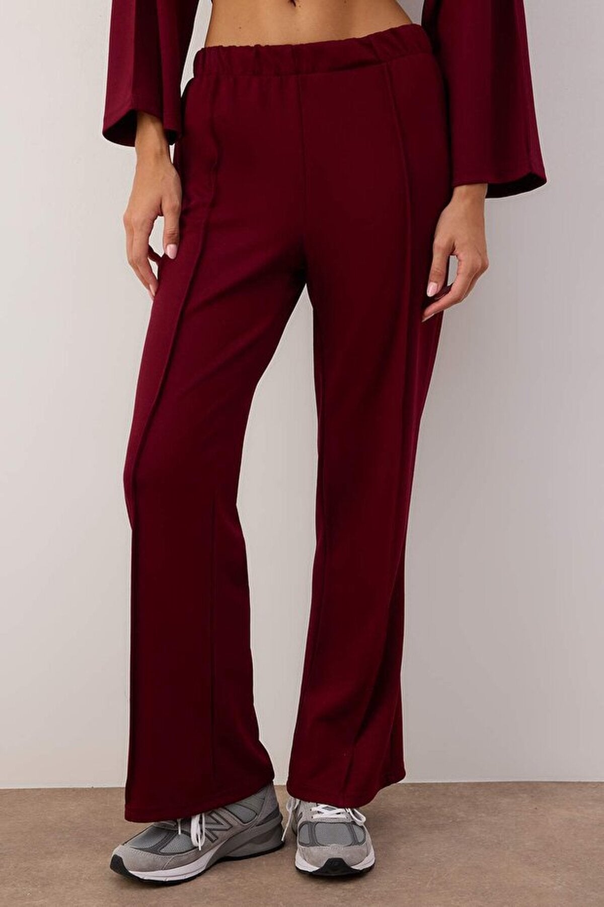 2-Piece Flare Leg Knitted Top and Bottom Set