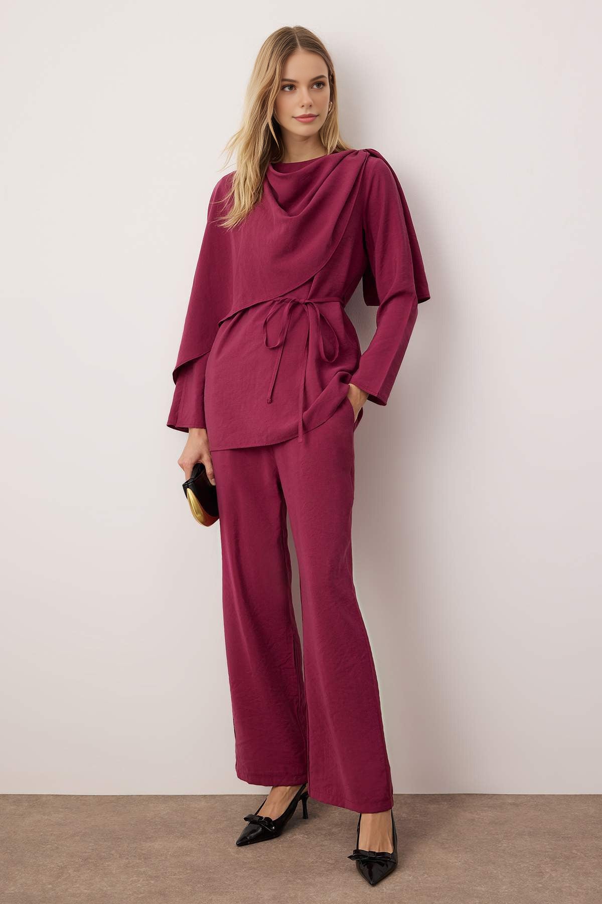 2-Piece Modal Fabric Woven Top and Bottom Set