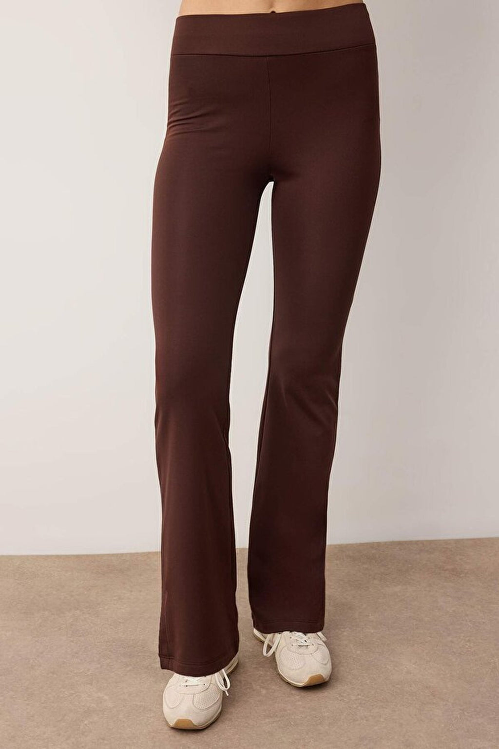 2-Piece Raglan Sleeve Relaxed Top & Flare Bottom Stretch Knit Top - Set