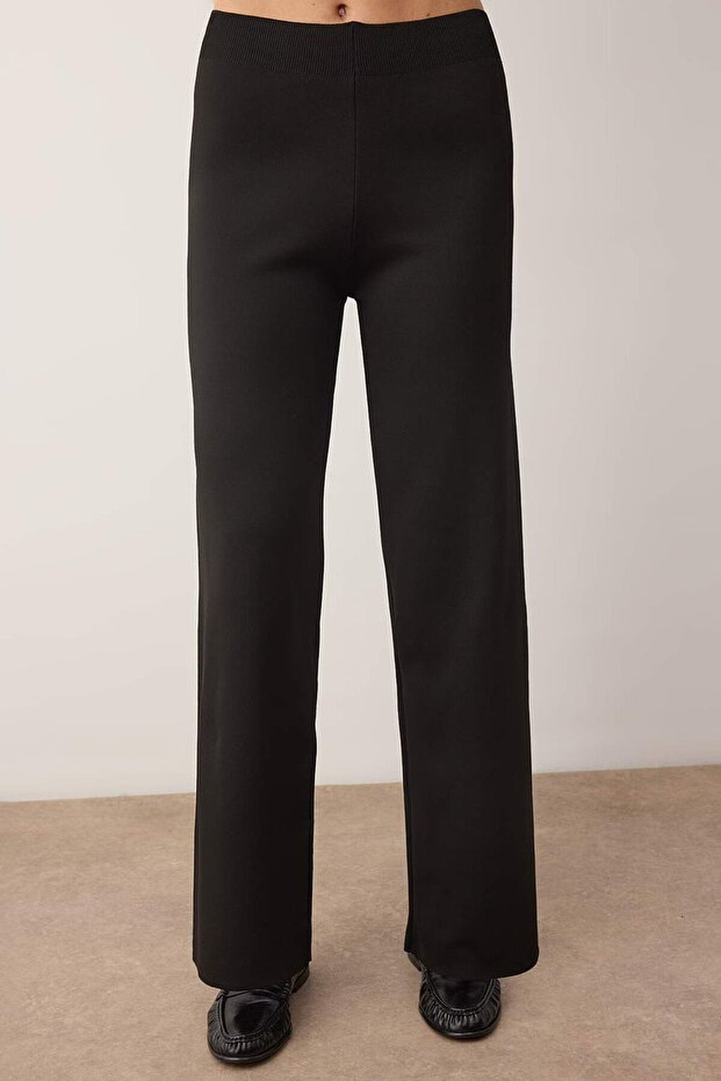 2-Piece V-Neck Button Detail Cardigan-Pants Knitwear Set