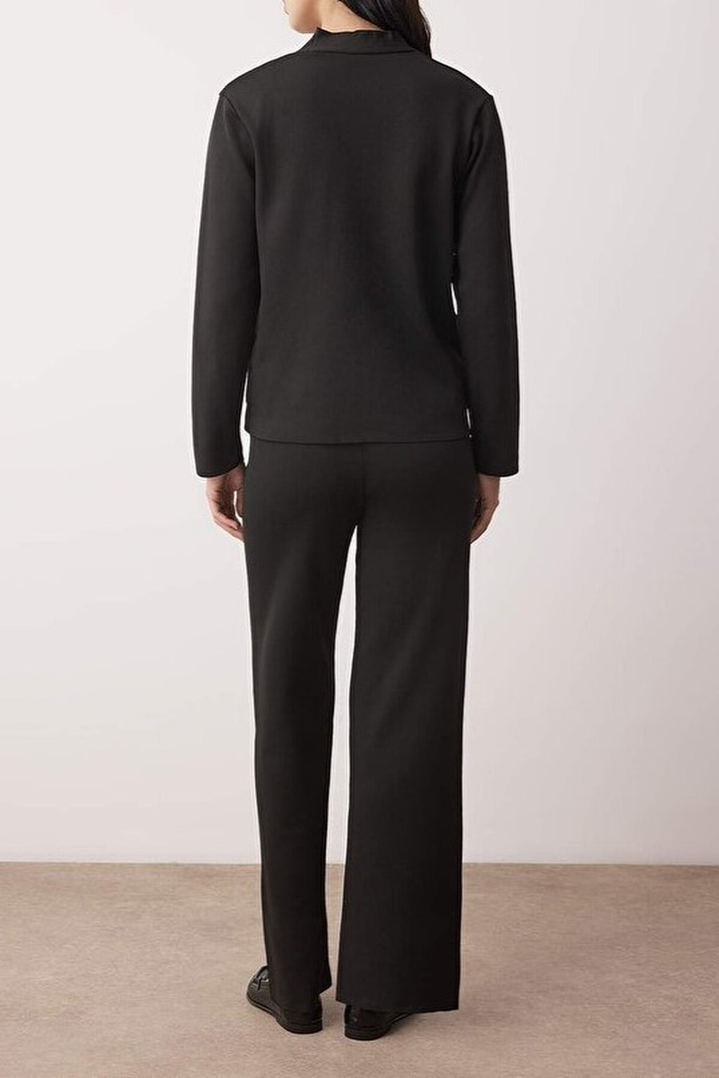 2-Piece V-Neck Button Detail Cardigan-Pants Knitwear Set