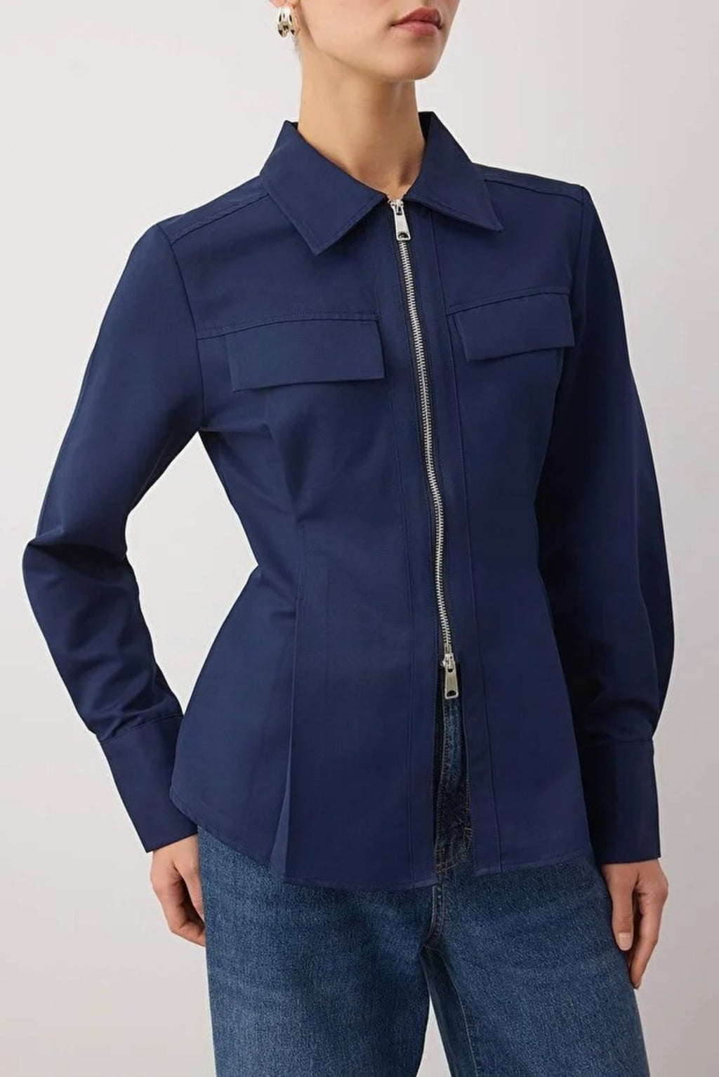 Zipper Detailed Shirt