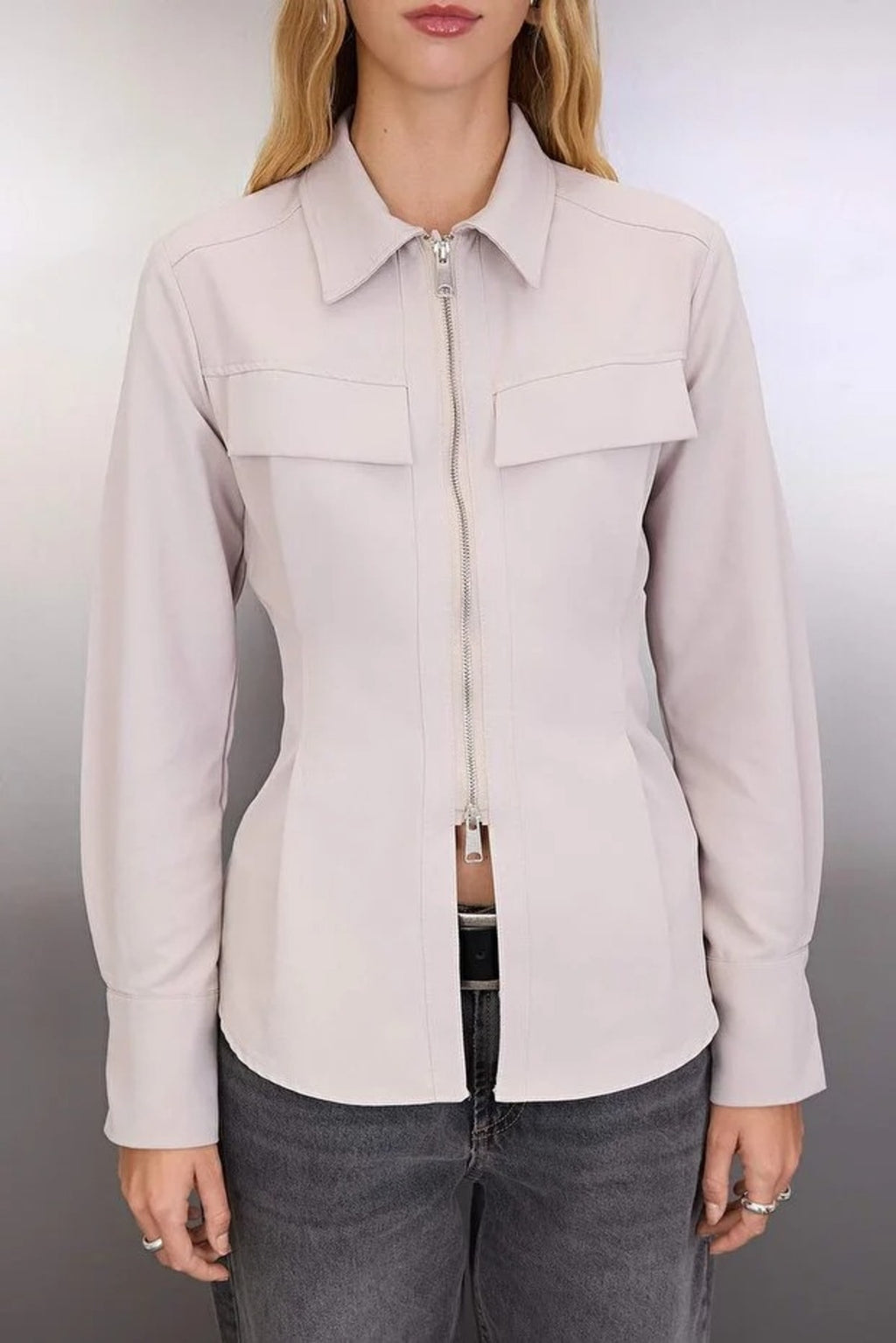 Zipper Detailed Shirt