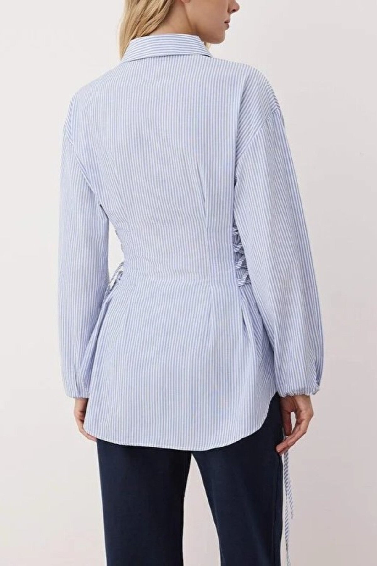 Woven Shirt with Waist Tie Detail