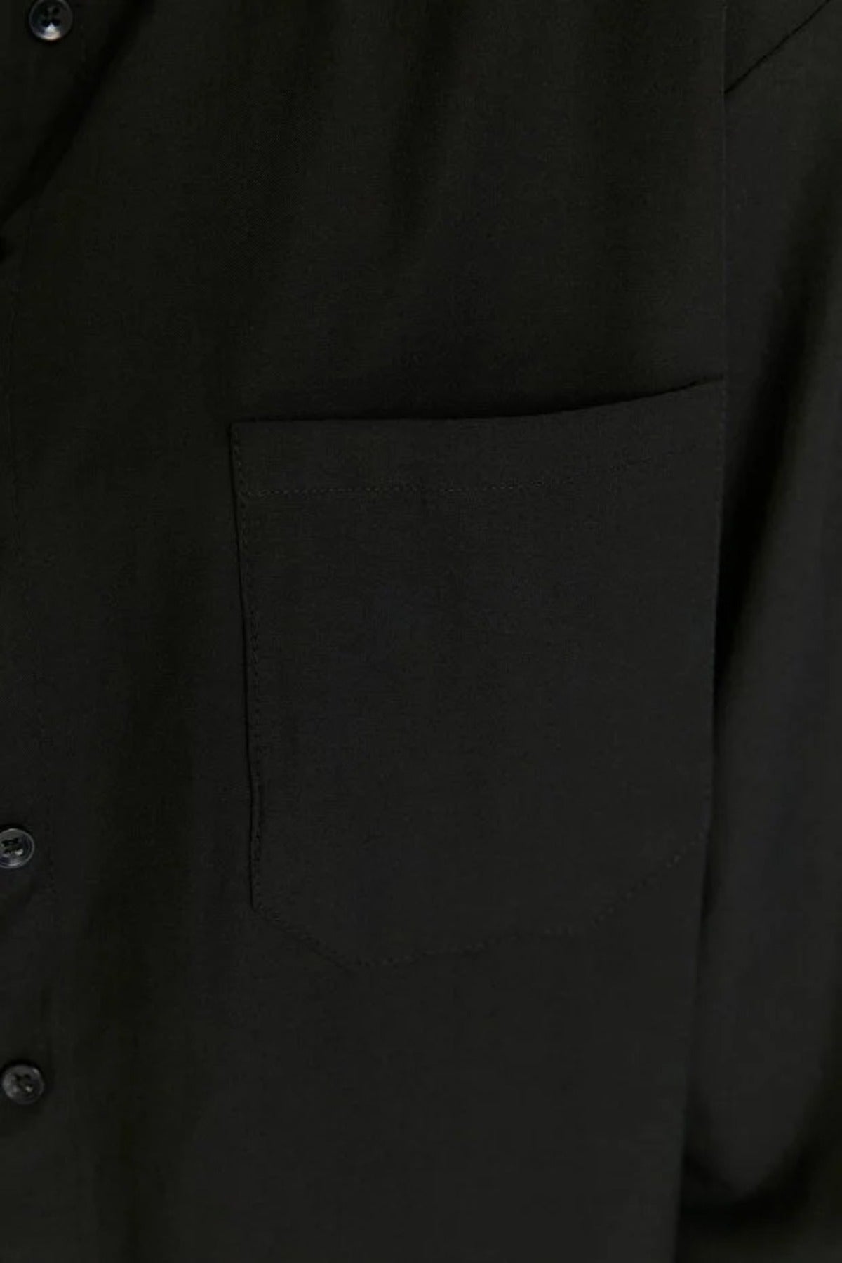 Single Pocket Boyfriend Cotton Woven Shirt