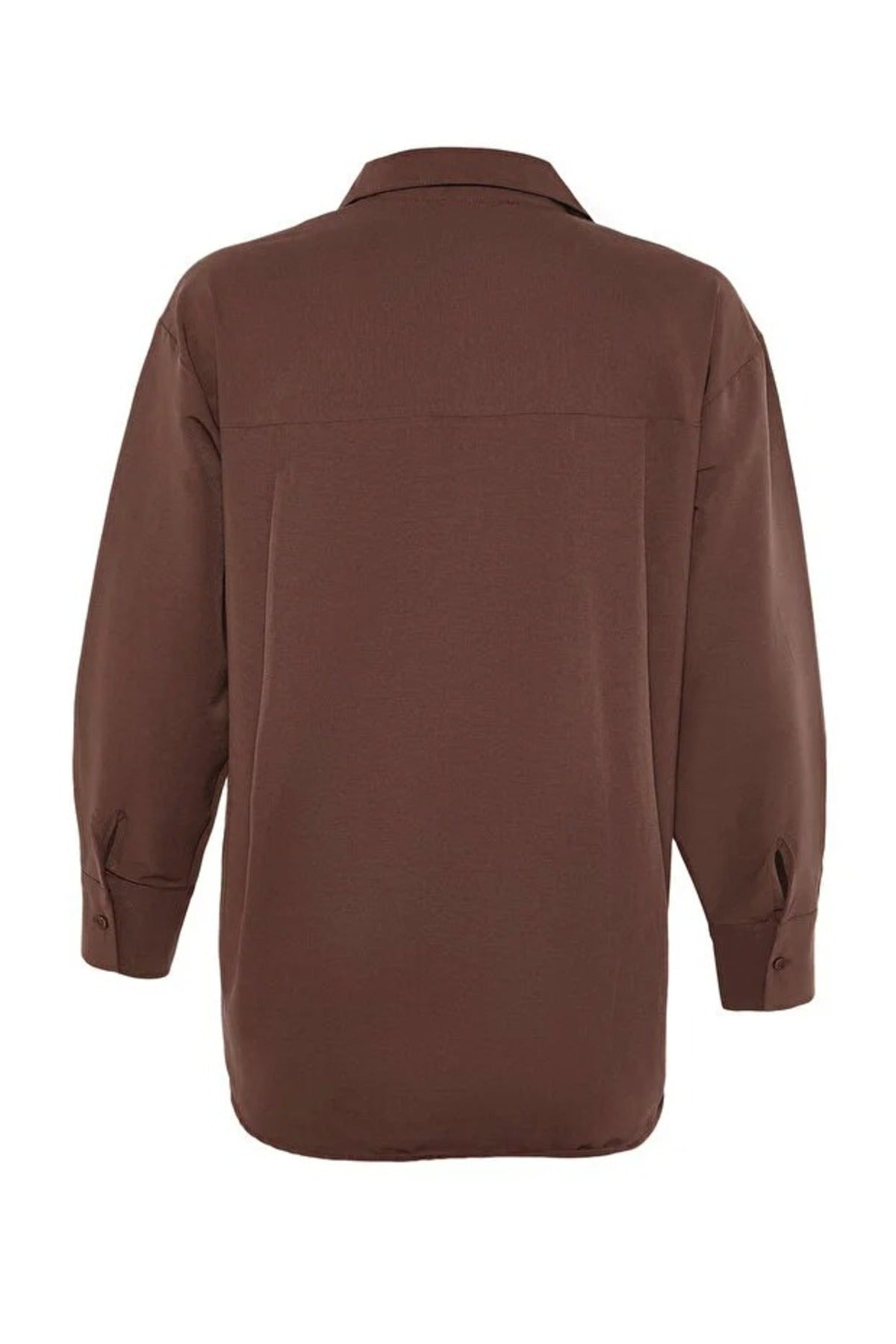 Single Pocket Boyfriend Cotton Woven Shirt