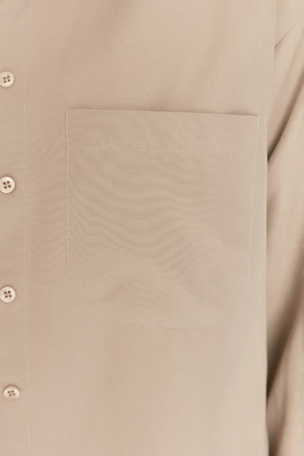 Single Pocket Boyfriend Cotton Woven Shirt