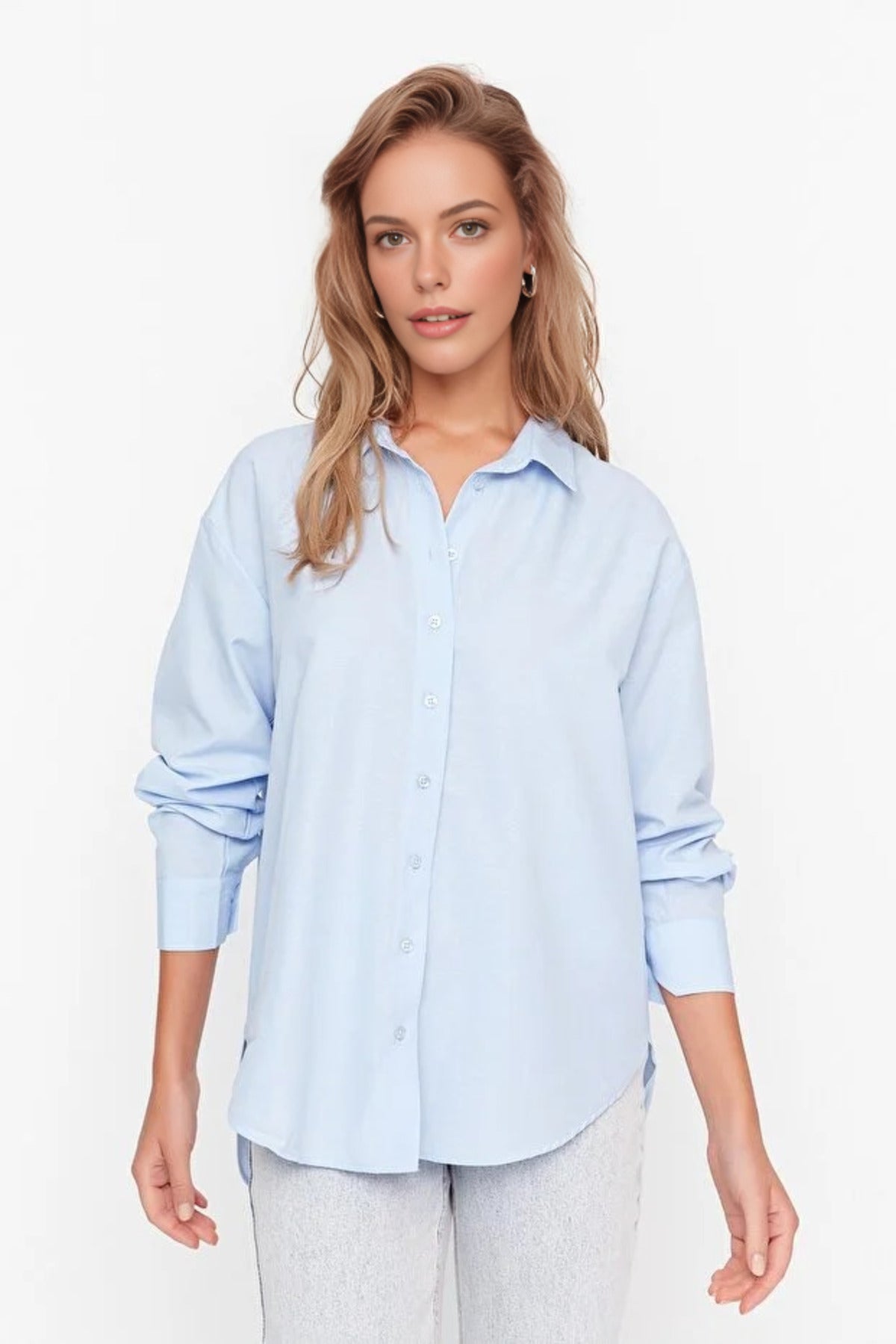 Loose Fit Cotton Woven Shirt
