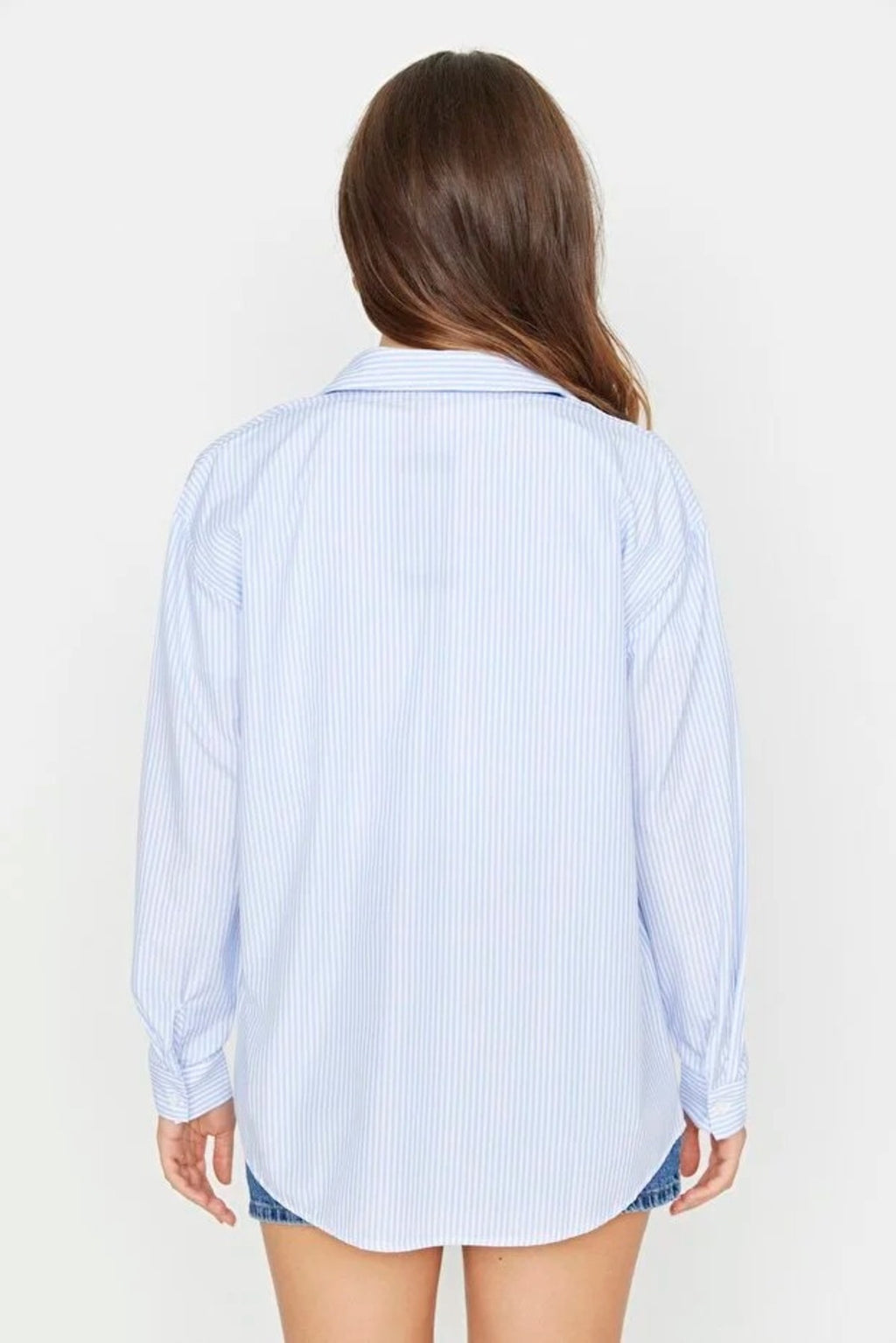 Striped Woven Shirt with Pocket Detail