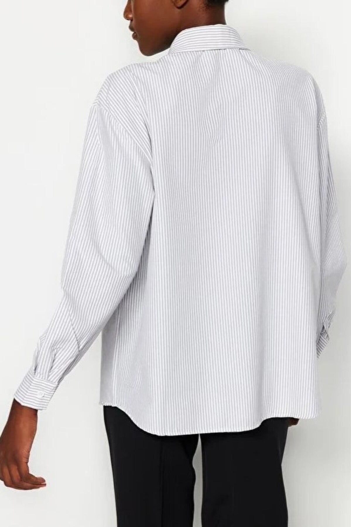 Striped Woven Shirt with Pocket Detail