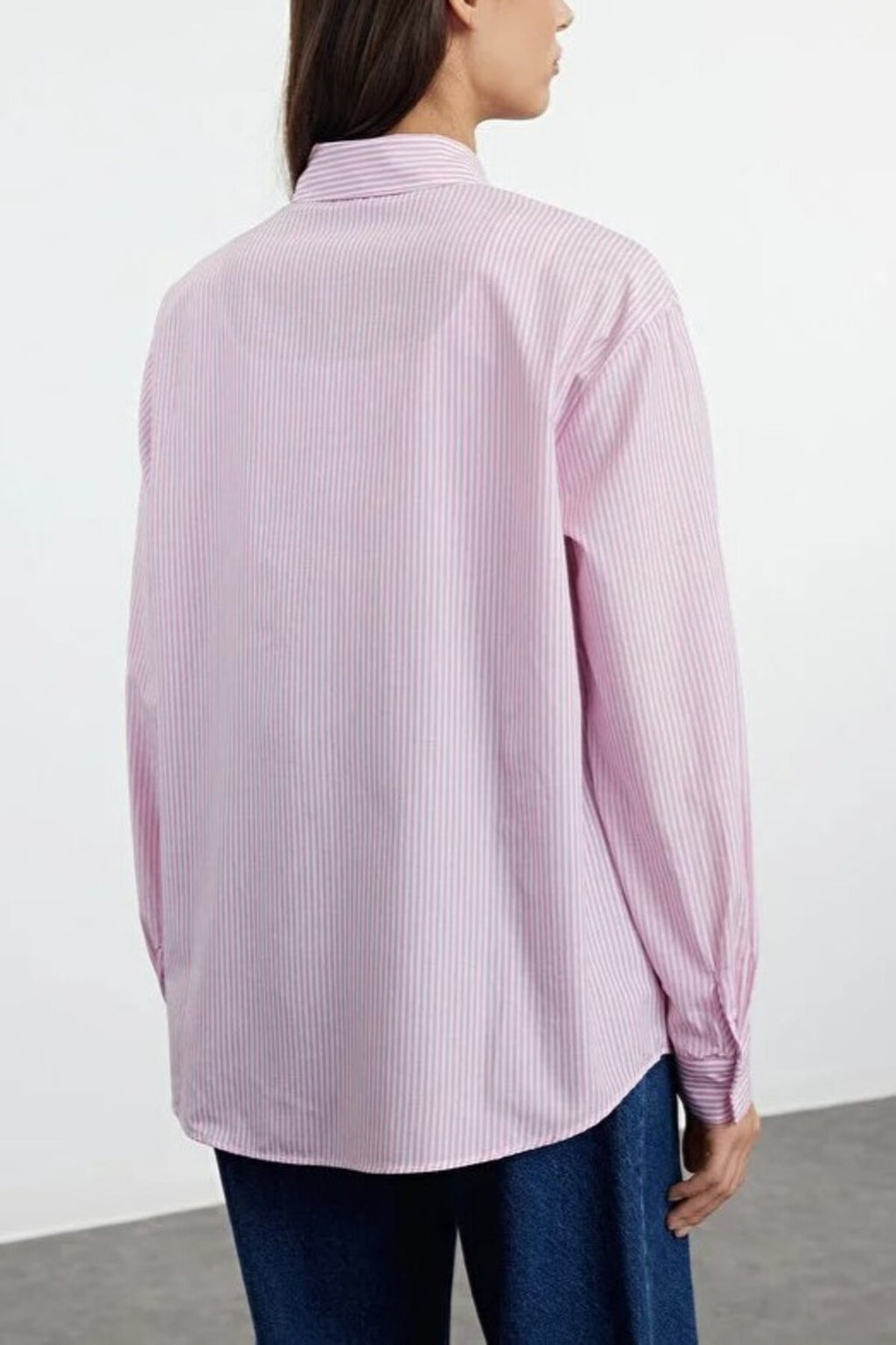 Striped Woven Shirt with Pocket Detail