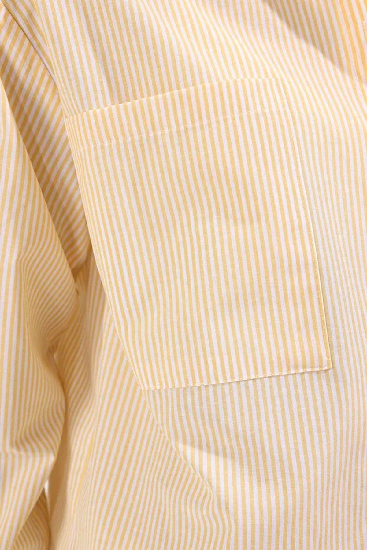 Striped Woven Shirt with Pocket Detail